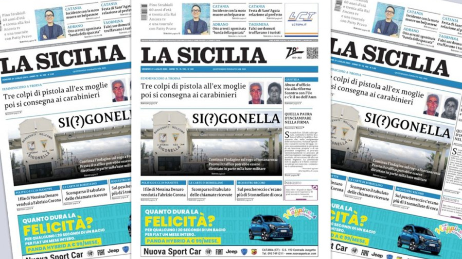 Il quotidiano La Sicilia taglia pagine di Caltanissetta e